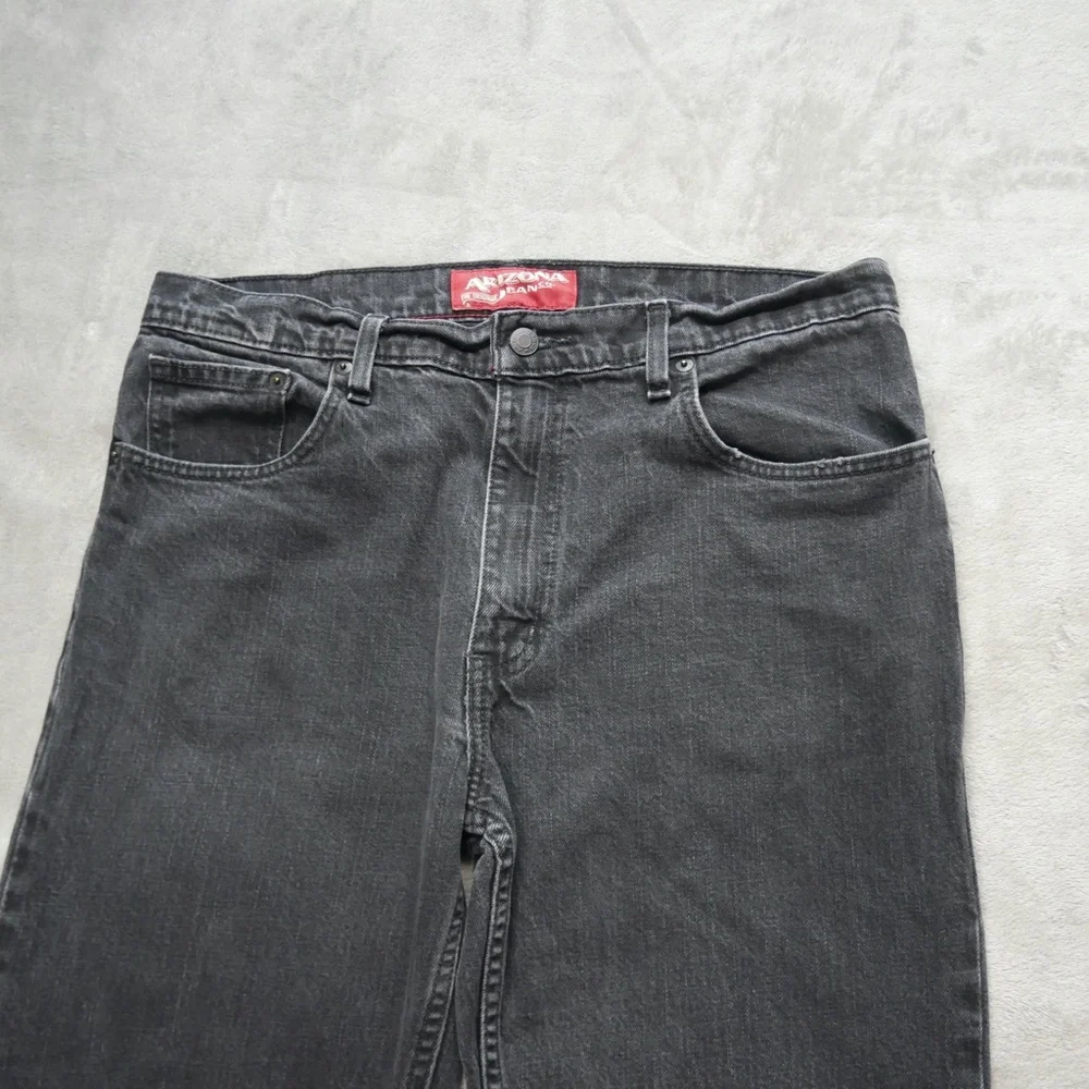 Arizona Jean Co Mens Size 34x32 Black Denim Straight Leg Jeans Streetwear Casual - Picture 4 of 12